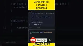 JavaScript tip: For Loops Shorthand | #shorts #javascript