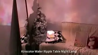 Rotating water ripple pattern night light