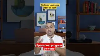 Diploma to degree free of cost by wipro 