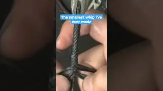 Braiding a tiny leather whip #whip #bullwhip #leathercraft #indianajones #diy #homemadewhip