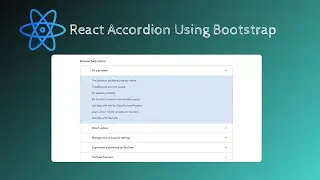 React Accordion Using Bootstrap | Beginner
