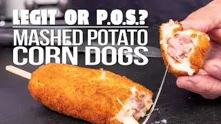 LEGIT OR P.O.S.? (CHEESY MASHED POTATO CORN DOGS / 12 MILLION VIEWS) | SAM THE COOKING GUY