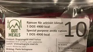 Sweden: Special Purpose Arctic Ration, Outmeals Menu #10                  Sverige Försvarsmakten