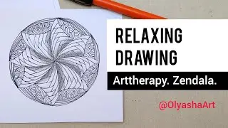 Relaxation with meditative drawing. @OlyashaArt