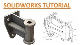 Solidworks part exercise - 18 ll 2d drawing in description ll