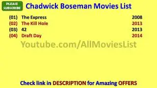 Chadwick Boseman-list of movies by boseman