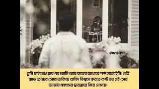 তুমি চলে যাওয়ার পর আমি আর রাতের আধারে শব্দ... @ovisopto