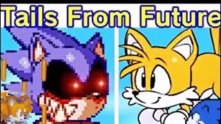 From The Future 1 Friday Night Funkin Ordinary Sonic vs Spinning My Tails FNF Mod Sonic EXE hedgehog