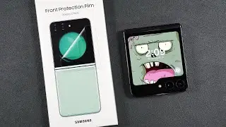 Galaxy Z Flip 5 OFFICIAL Front Protection Film -  Install & Scratch TEST