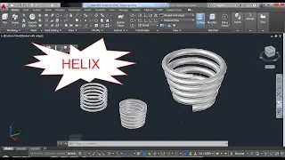 AutoCAD 3d how to use helix and sweep command