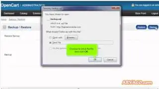 How to backup and restore your database in OpenCart