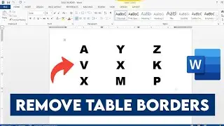 How to Remove Table Borders in Microsoft Word