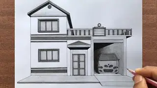 How to Draw a House in 1 Point Perspective