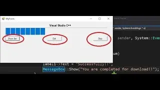 Create progress bar visual studio with c++