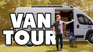 Dude Lives Full Time In A Van With His Dog and Cat | Shower, Solar, & Bathroom in a ProMaster!