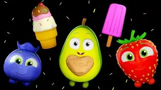 Ice Cream Party + MORE Sensory Videos - Funky Fruits Dancing & Animation