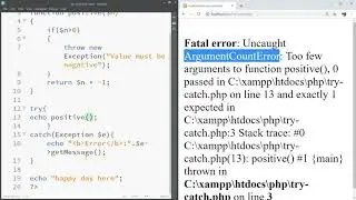 Learning about PHP Exceptions and Try Catch Blocks *in Hindi*