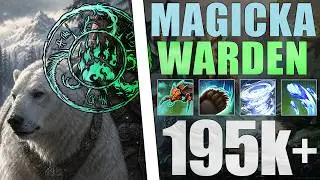 🐻‍❄️ 195k+ Pure Warden Magicka DPS Build「U50」