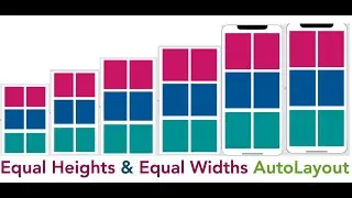 19.6-Equal Heights & Equal Widths in Auto Layout in iOS Swift | Layout Constraints | iPhone | iPad