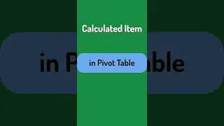 Excel Pivot Calculated Item - No formulas needed in 