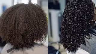 DEVACUT BEFORE AND AFTER - FULL CURLY HAIR SALON EXPERIENCE ! Wash, Cut & Style (TYPE 3C/4A)
