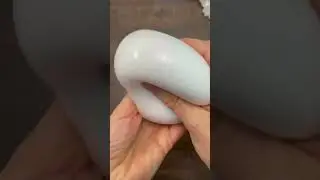 Homemade cream squishy stress ball ASMR! 😍 #fidgetfun