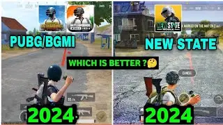 PUBG MOBILE BGMI vs PUBG New State 2024 - Details and Physics Comparison in Hindi