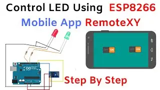 How to control LED through  Android Mobile phone App Using ESP8266 RemoteXY