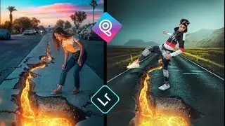 Picsart Volcano Concept Photo Editing | picsart + Lightroom Editing tutorial