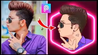 neon glowing vector art in picsart | neon glowing vector art in picsart malayalam | toon | KL EDITZ