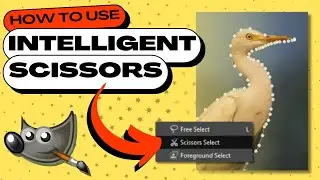 GIMP - How to Use INTELLIGENT SCISSORS to Select & Cut Out Objects
