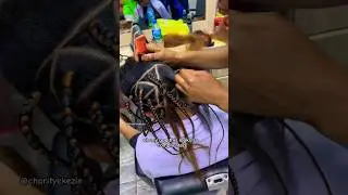 Making a ‘Timeless’ African hairstyle. #africanhairstyles #charityekezie #bantuknots  #braids