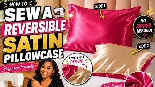 SEWING WITH TVL 🧵HOW TO SEW A REVERSIBLE SATIN PILLOW CASE #SEWING #pillowcase