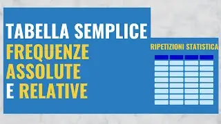 2. Tabella semplice: frequenze assolute e relative