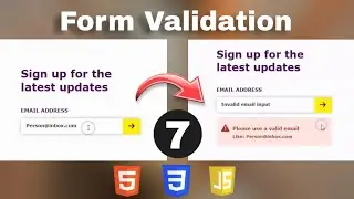 How to make Sign up Form Validation using HTML, CSS, JavaScript || Part - 7 || Developer Dude