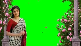 Beautiful girl green screen status video template | girl image green screen video