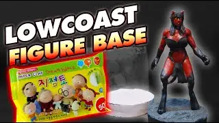 Super simple! How to make a miniature bases!! | 지점토로 피규어 베이스 만들기_Paperclay, acrylic, Positive mind