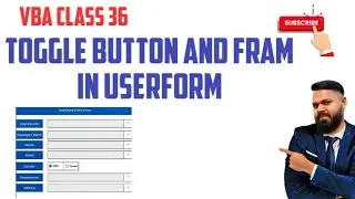 Toggle button userform vba. Use of frame in userform vba.