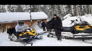Тайга ошибок не прощает 2я часть.Дом В тайге. Два БРП 600 4х такт.Поларис LX500 Выгрызает плеш.
