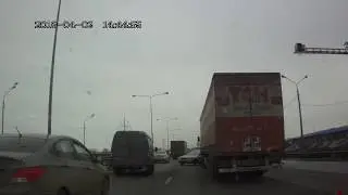 Авария на Новорязанке... у Лыткаринского моста. Или Токарёвский мост...