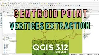 QGIS Tutorial - Centroid Point & Vertices Extraction of Shape file || Geometry Tools ||