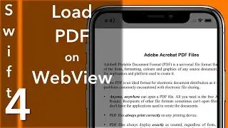 Load PDF on WebKit View (Swift 4 + Xcode 9.0)