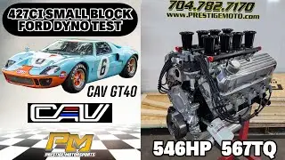 EFI Hardware Stacked 546HP 427 Ford Dyno Testing for CAV GT40 at Prestige Motorsports