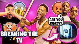 I CAME TO FUNNYMIKE HOUSE AND BROKE HIS TV!!!