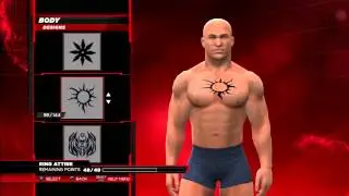 WWE2k14: How to make Batista's Belly Button Chest Tattoo