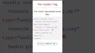 Embed Audio in HTML (audio tags)