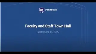 Faculty & Staff Budget & Tuition Outlook Town Hall Sept. 14, 2022