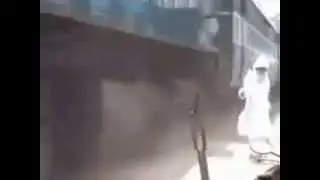 Crazy Guy Does Kick Movie Train Stunt