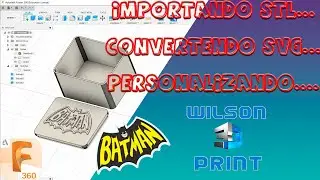 TUTORIAL FUSION 360 - Importando STL - convertendo SVG - Personalizando seu STL !!!