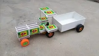 How to make matchbox diy tractor trolley | diy matchbox tractor trolley | diy craft